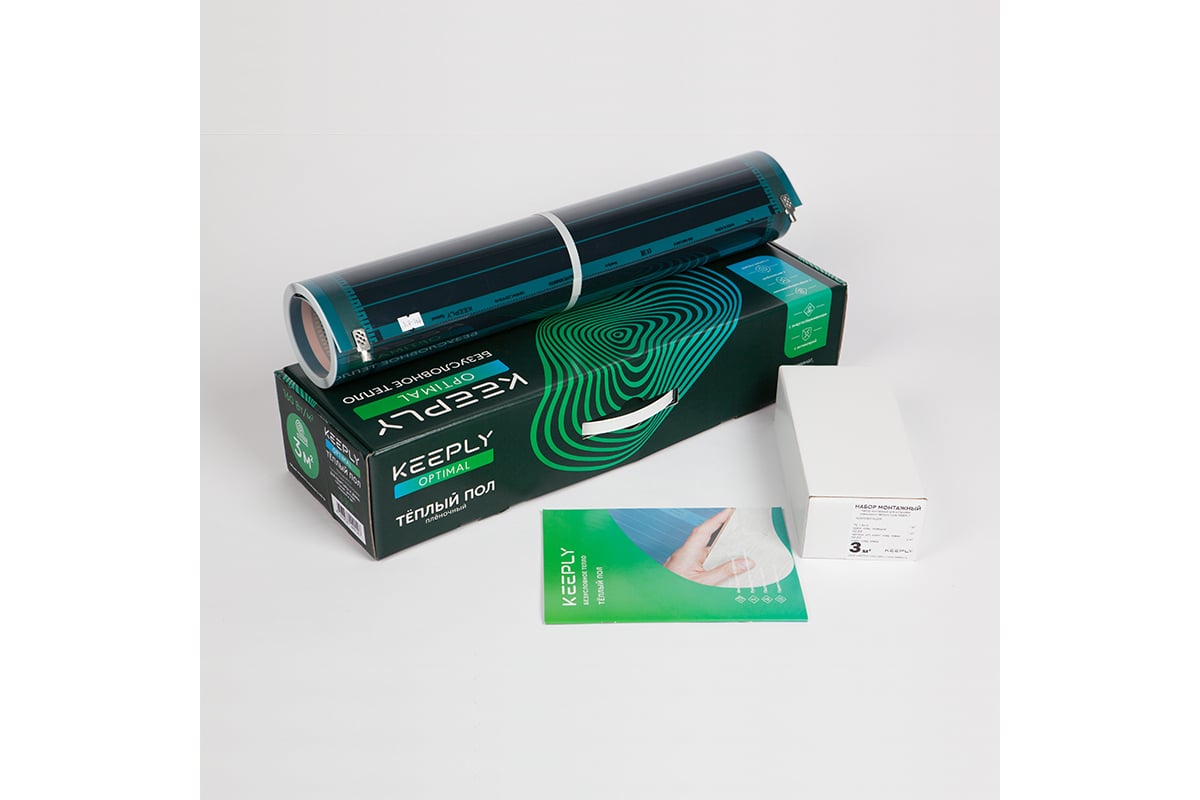 Комплект тёплого пола KEEPLY 160 Вт/м, Optimal, 4 м.кв, 640Вт KPL006507