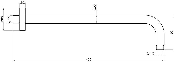 Кронштейн для душа AQUAme AQM8702MB черный матовый