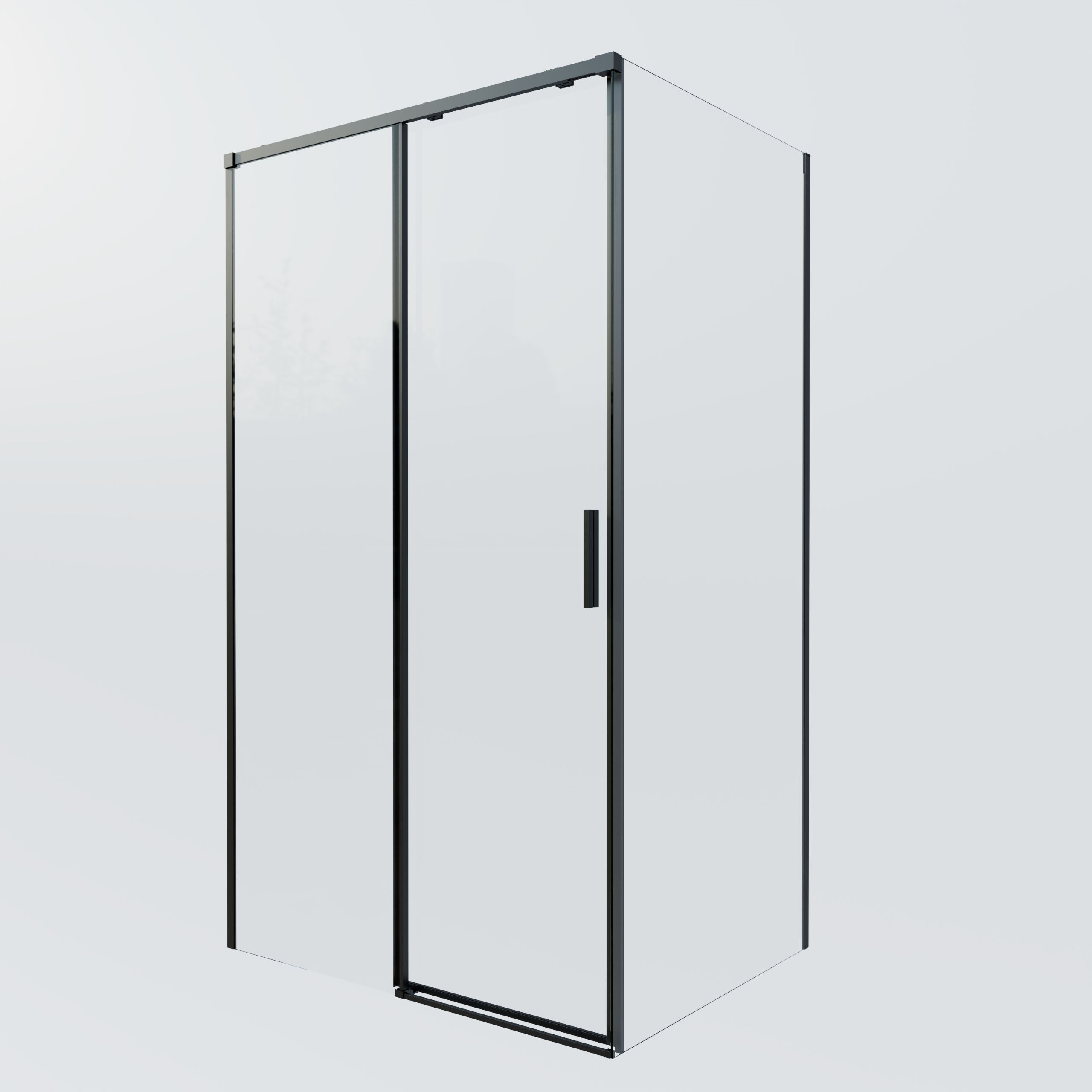 Душевой уголок Vincea Soft 2 VSR-3SO29010CLB 100x90 черный, прозрачное