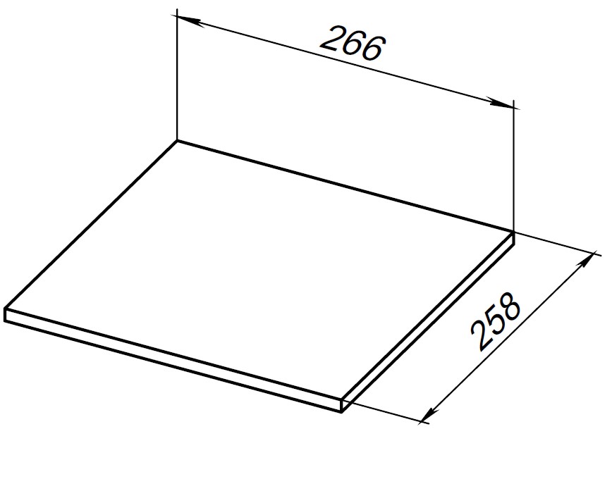 Полка для стеллажа Allen Brau Liberty 30 см, graphite 1.33009.G