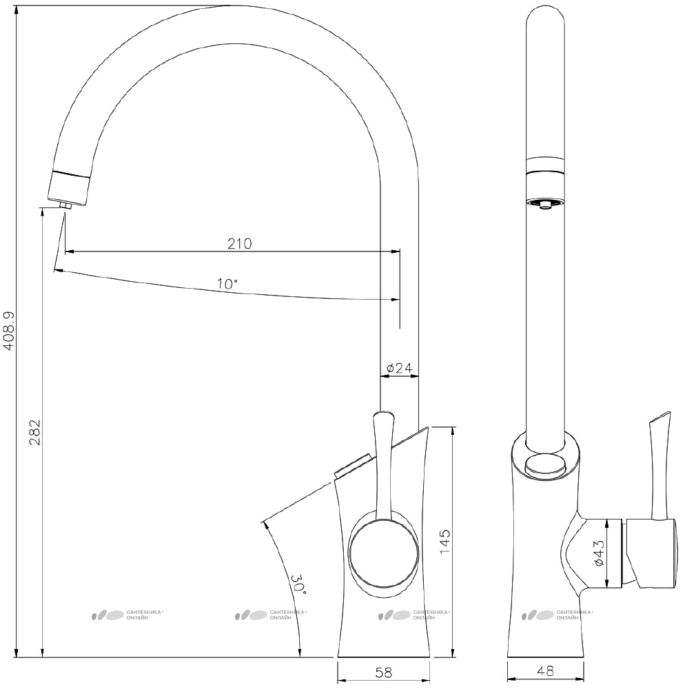 Смеситель для кухни Lemark Comfort LM3072C