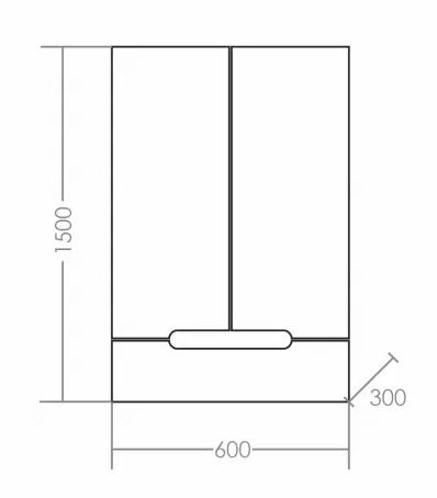 Шкаф навесной Санта Лондон 60x90 белый