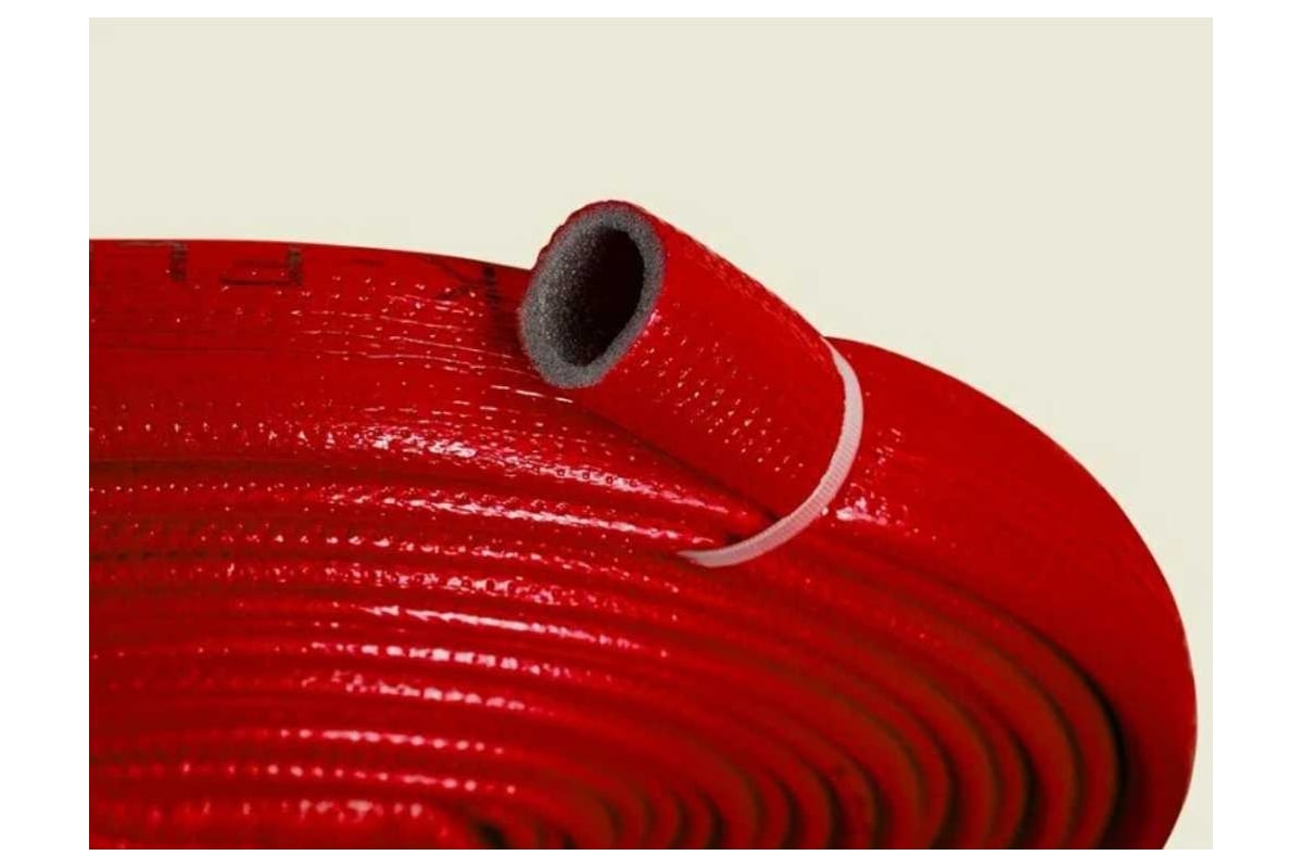 Теплоизоляция для труб K-FLEX PE COMPACT в красной оболочке 18/4 бухта 10м R040182103PECR