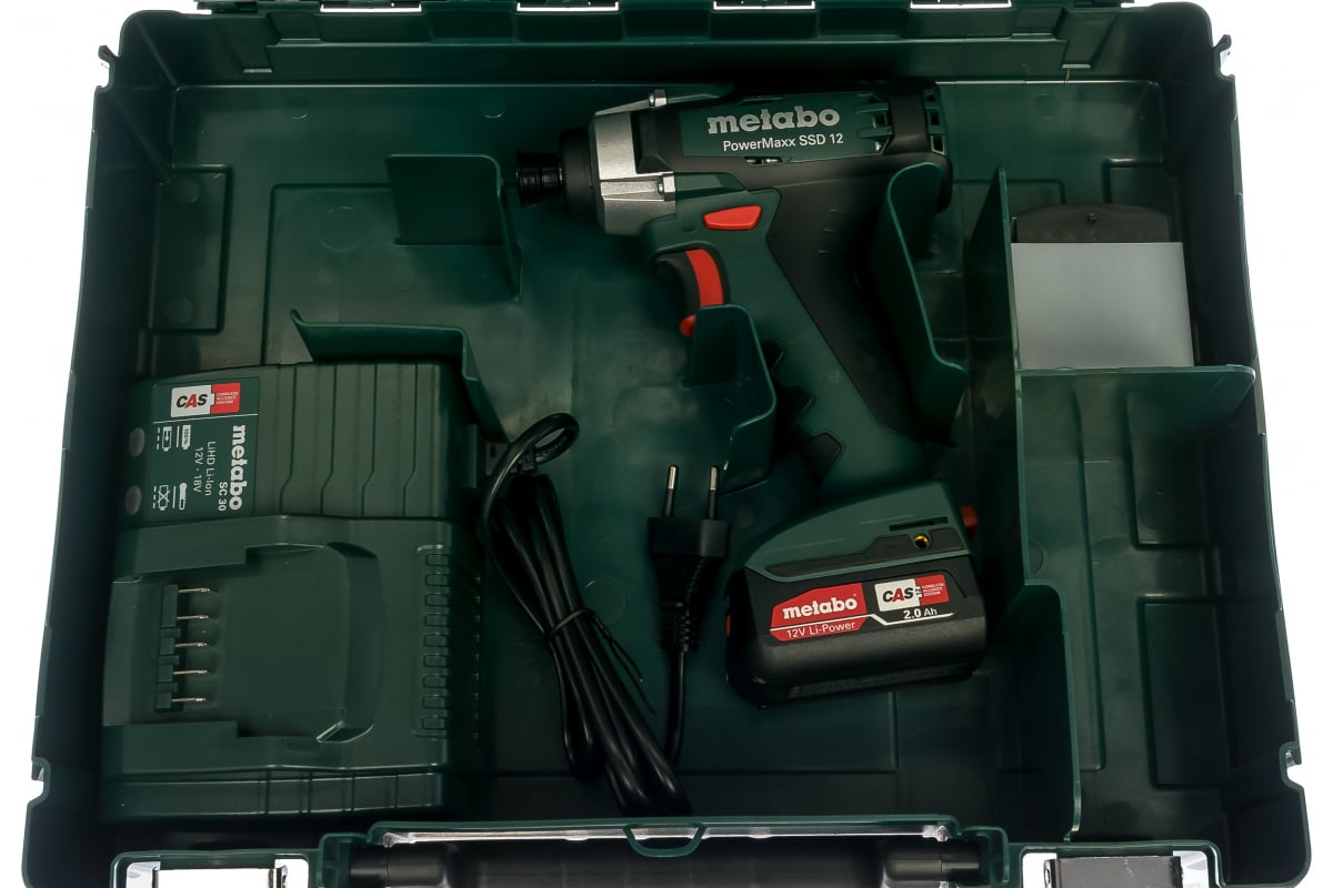 Аккумуляторный ударный гайковерт Metabo PowerMaxx SSD 12 601114500