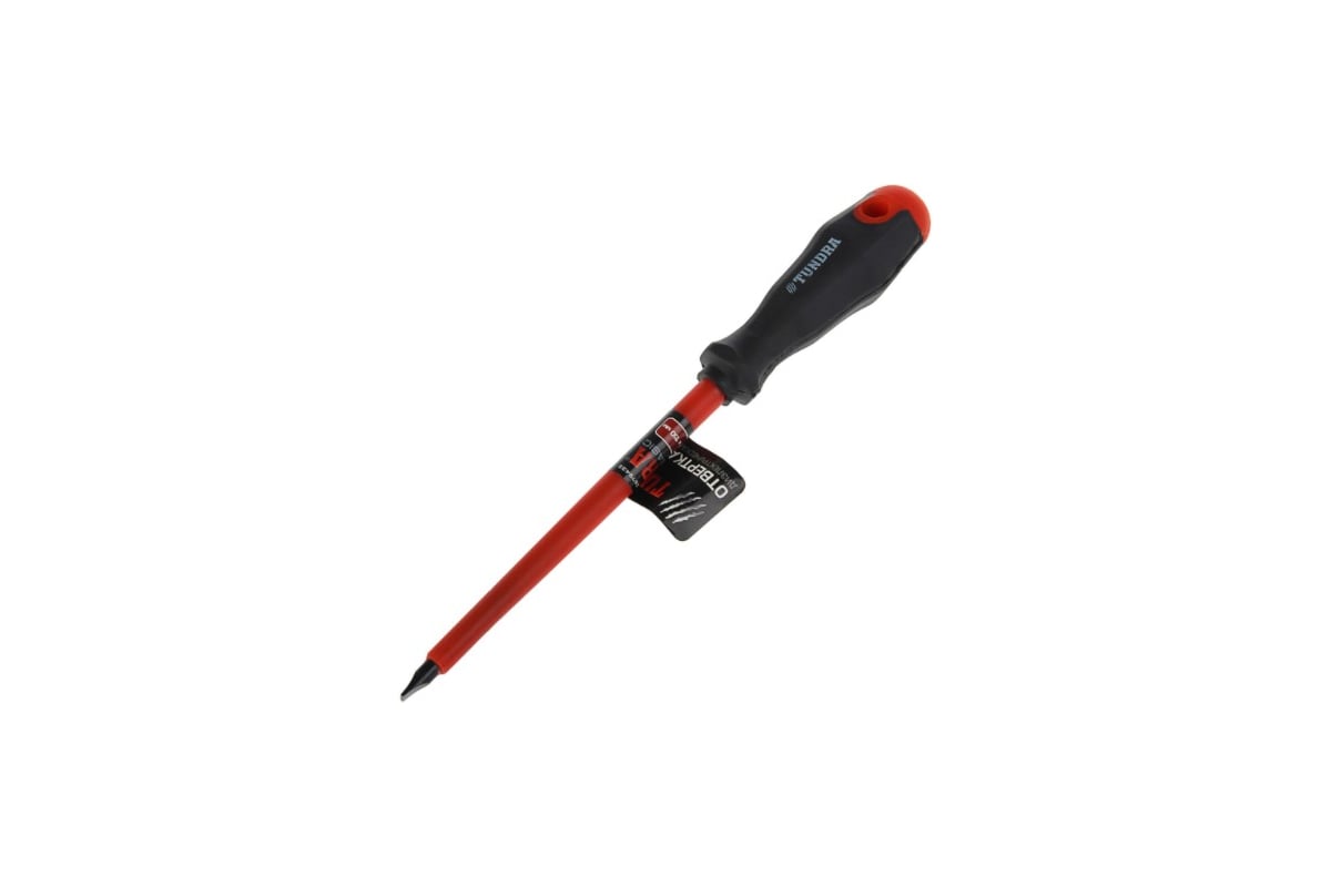 Диэлектрическая отвертка Тундра SL6 х 150 мм 2679432