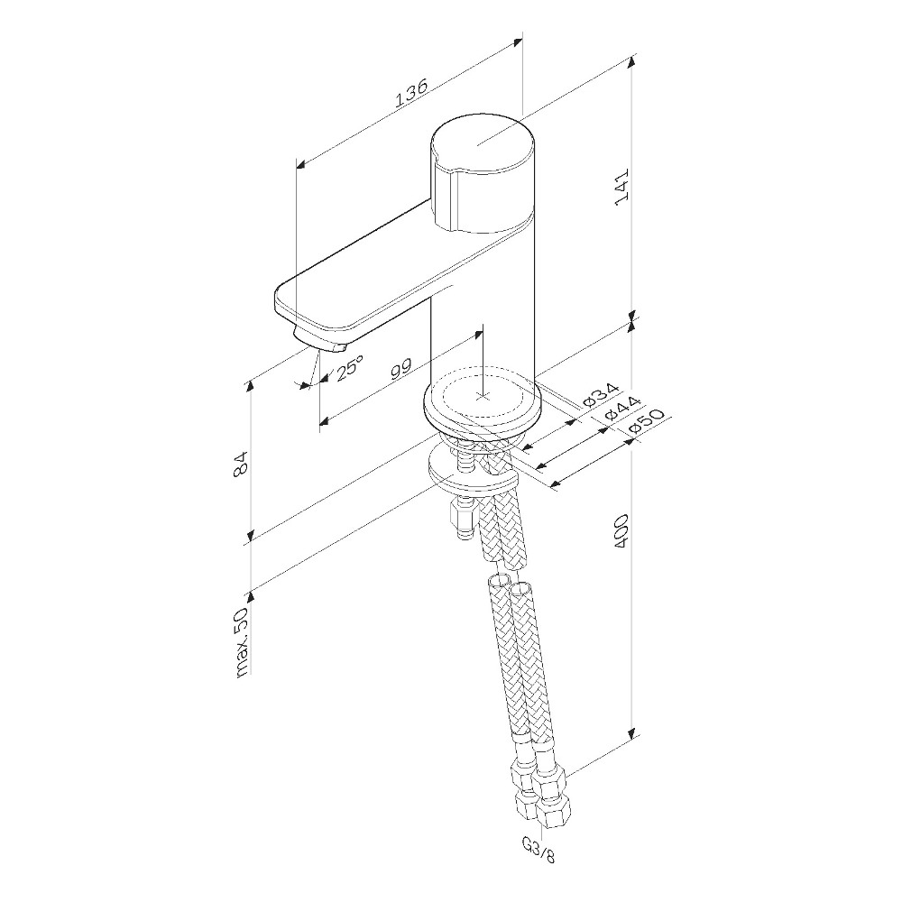 Смеситель для раковины Am.Pm X-Joy F85A02500, хром