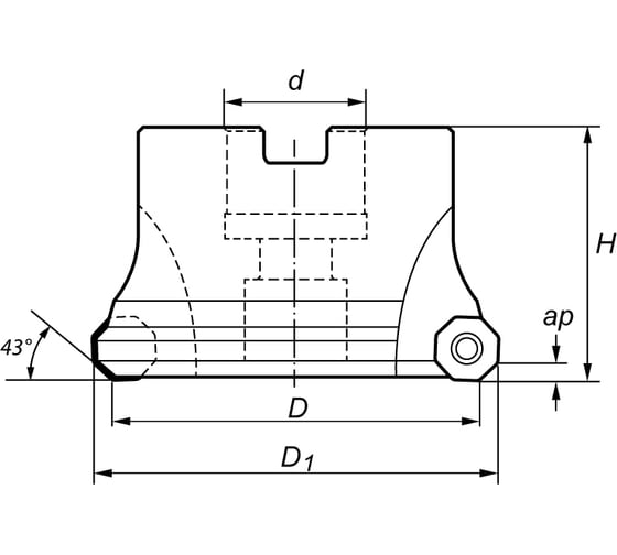 Корпус фрезы торцевой N100.D100/Z7 Norgau 022100100