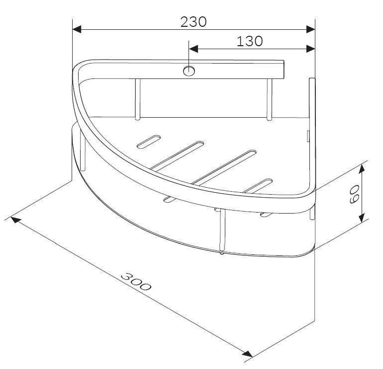 Полка Am.Pm Sense L A7454222 черный матовый