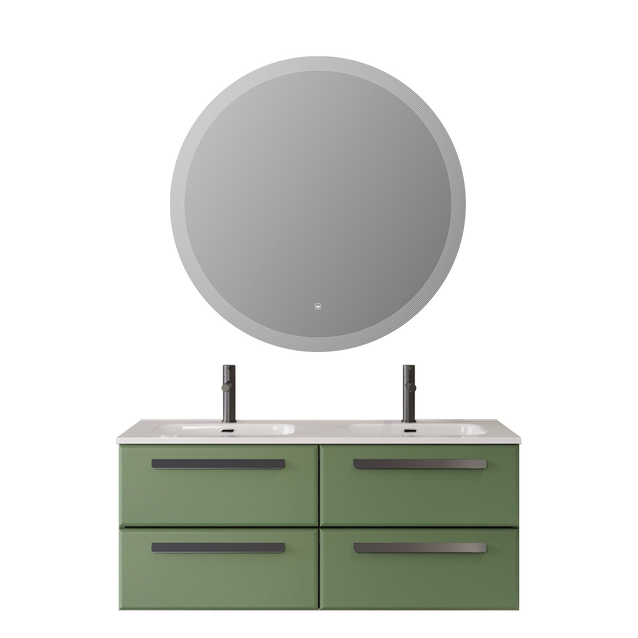 Тумба с раковиной Cezares Eco-Cer-N 120 см, 4 ящика Фисташковый Софт