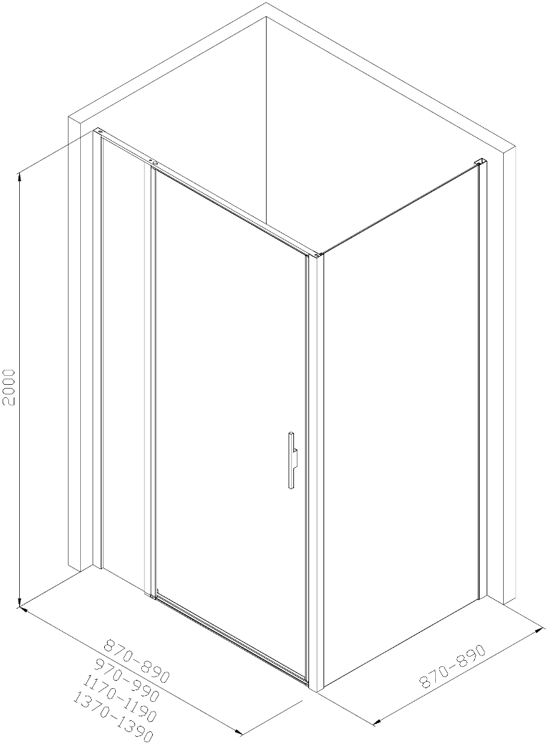 Душевой уголок Allen Brau Priority 100x90 3.31030.BBA + 3.31045.BBA, прозрачный, черный браш