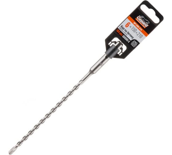 Бур сверло 6x150x210 мм, SDS-plus, Quadro-x Gepard GP1206-210