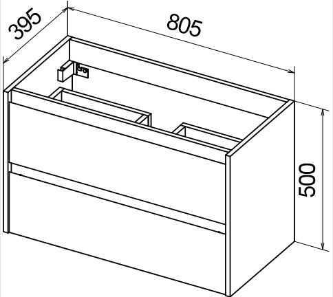 Тумба с раковиной BelBagno Kraft 39-800 80 см Pino Pasadena