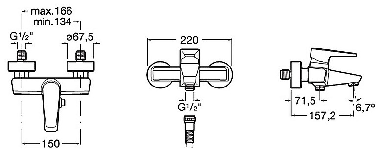 Смеситель для ванны Roca Esmai 5A0231C00