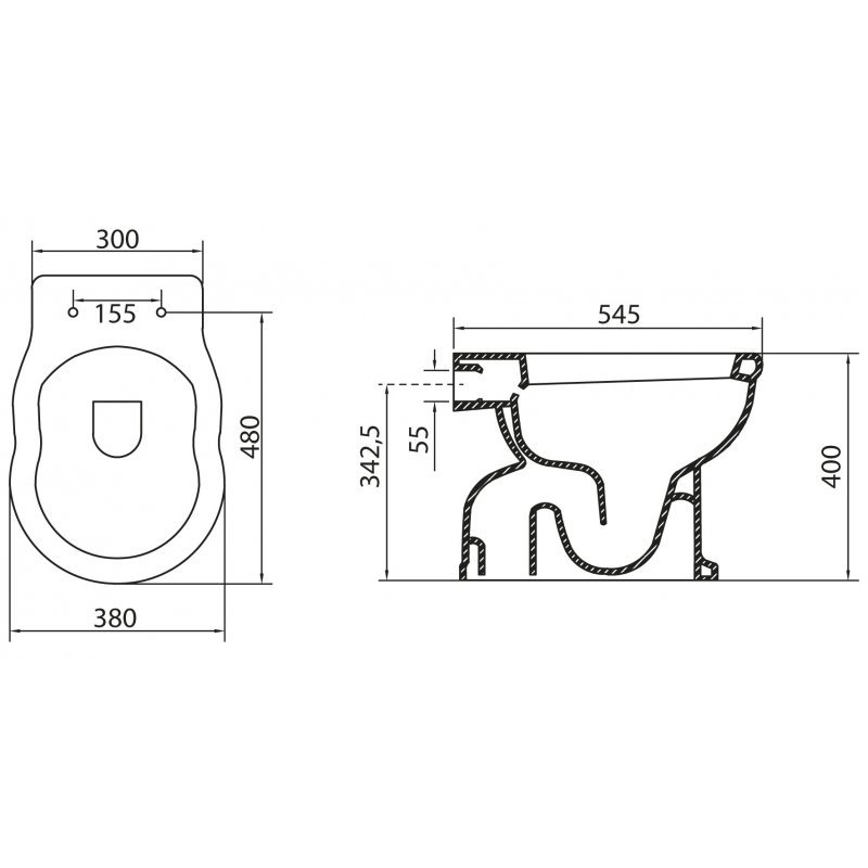 Приставной унитаз BelBagno Boheme BB115CBS