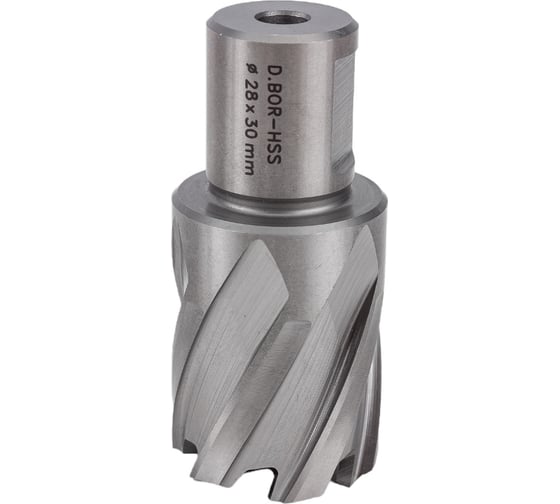 Сверло корончатое HSS по металлу (28х30/63 мм; Weldon 19) D.BOR CD-HSS-030-028-W