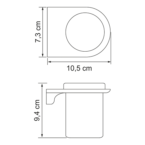 Держатель для стакана WasserKRAFT Kammel K-8328WHITE белый