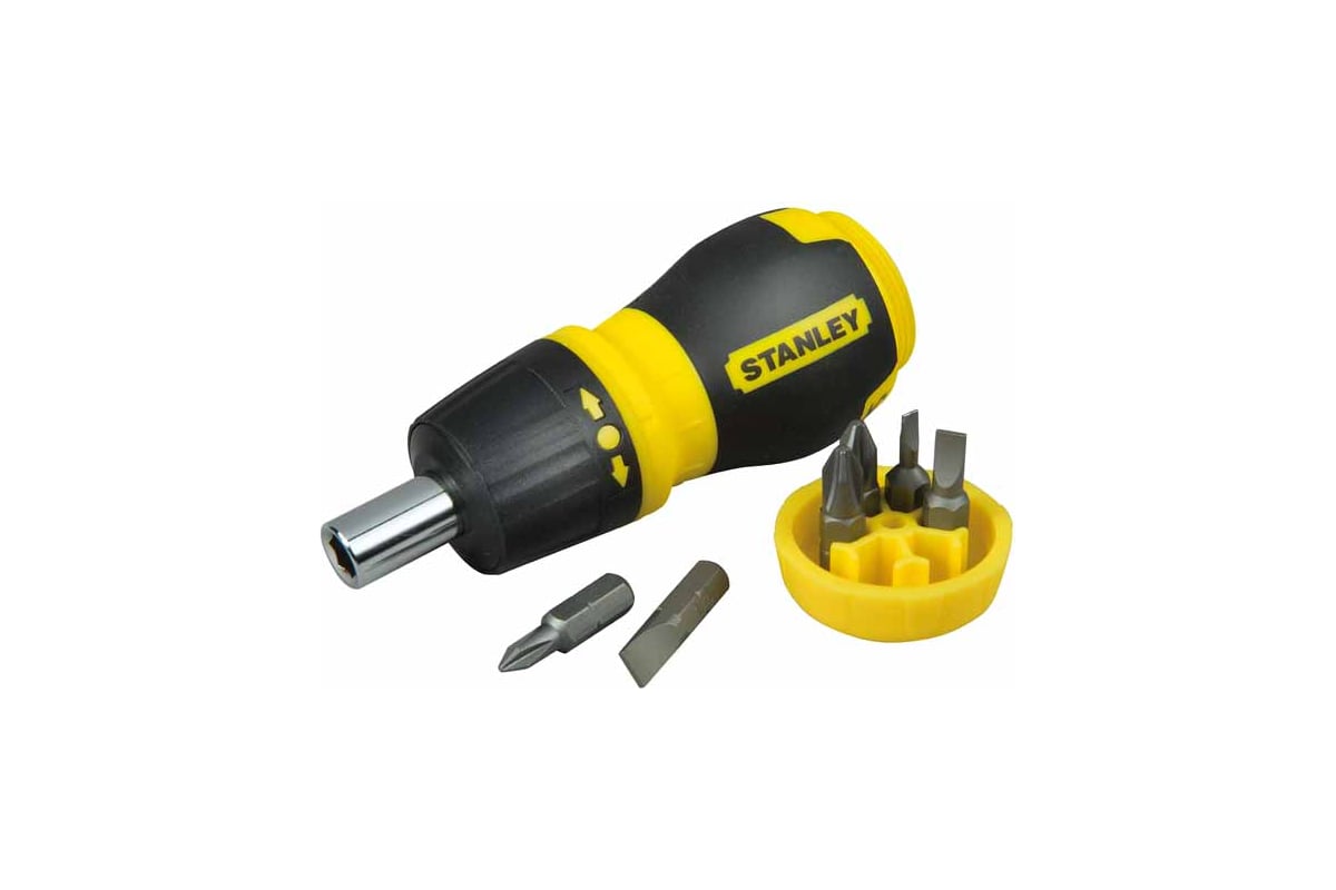 Реверсивная отвертка Stubby Multibit Stanley 0-66-358