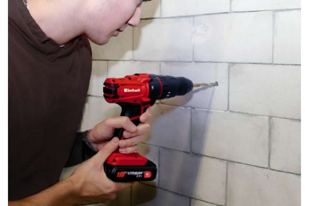 Аккумуляторная ударная дрель-шуруповерт Einhell TC-CD 18-2 Li-i 2x1.5 А*ч 4513825
