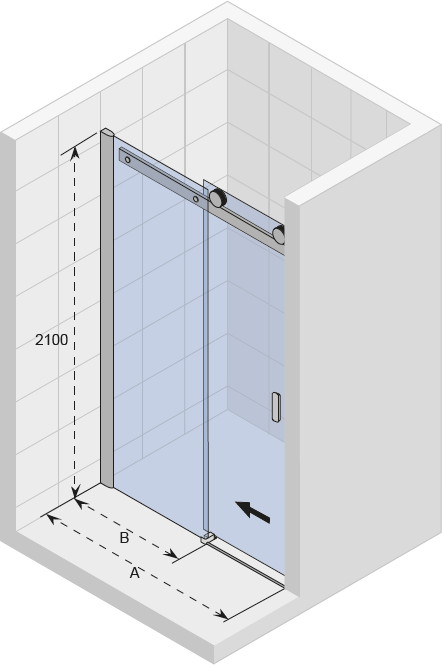 Душевая дверь Riho Baltic B104 100x210 G002001120