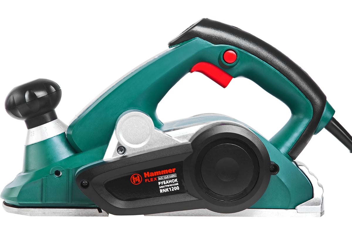 Рубанок Hammer Flex 1200 Вт, 15000 об/мин, нож 110 мм, срез до 3.5 мм, опорная рамка RNK1200