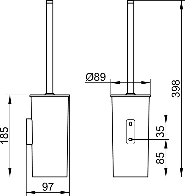 Ерш подвесной Keuco Collection Moll 12764010101 черный