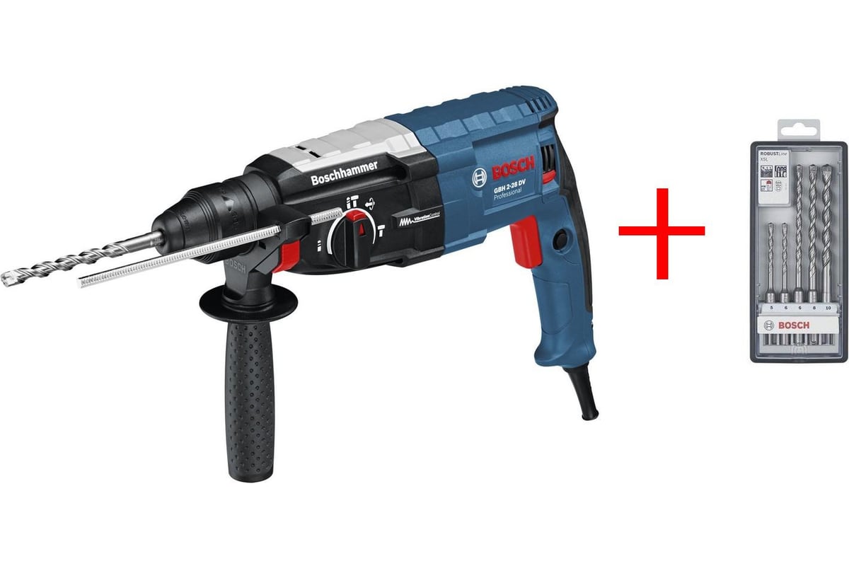 Перфоратор Bosch GBH 2-28 DFV + набор оснастки 0.611.267.204