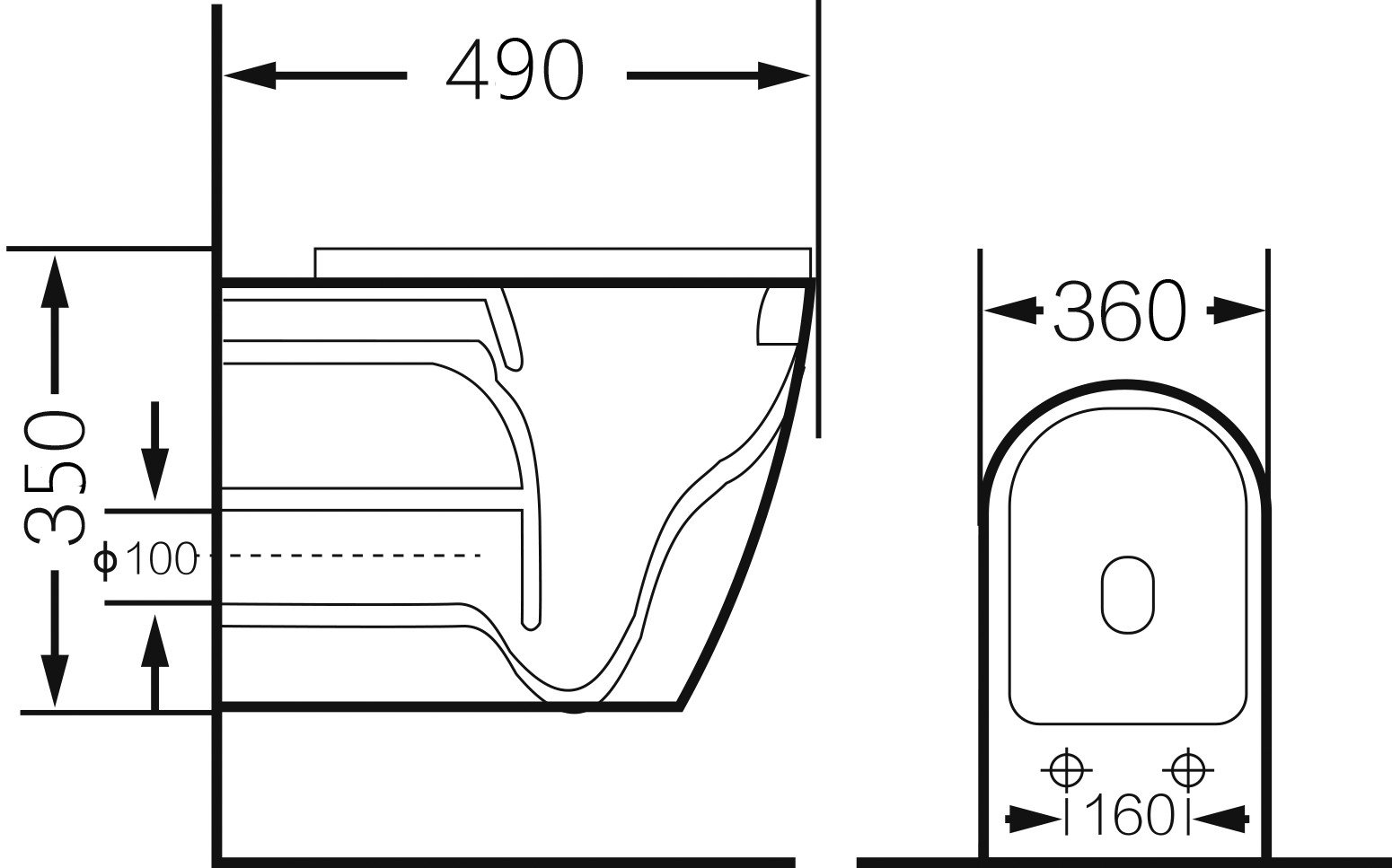 Подвесной унитаз Grossman Color GR-4455S 49x36x35 с микролифтом, белый