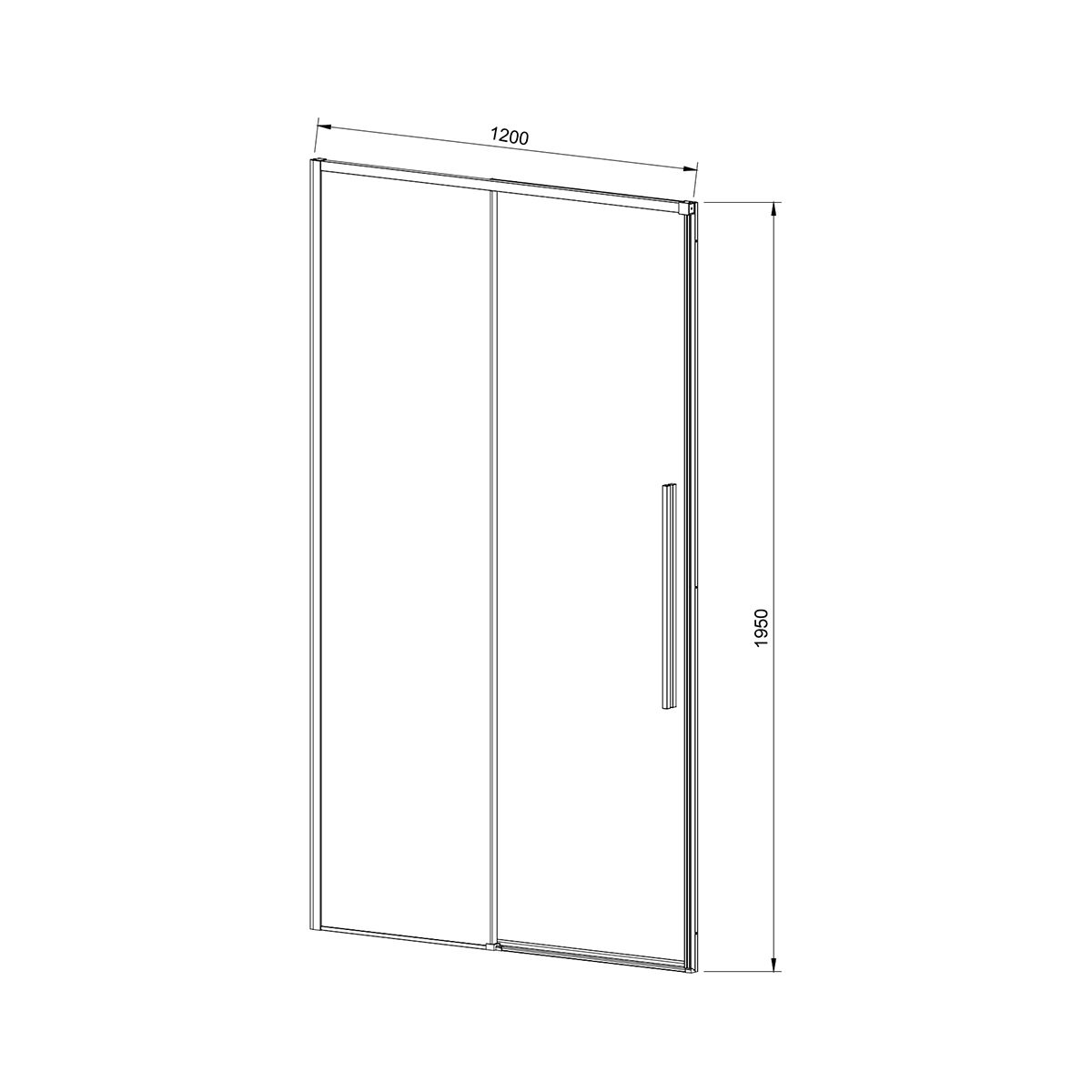 Душевая дверь Vincea Слим-Н (Slim-N) VDS-4SN120CGGM 120x195 вороненая сталь, тонированная