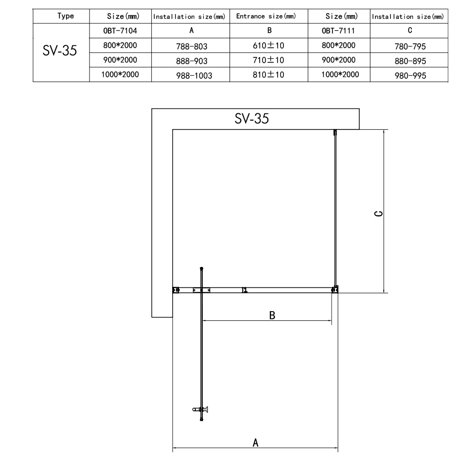 Душевой уголок RGW Stilvol SV-35 90x90, хром, прозрачное, квадрат