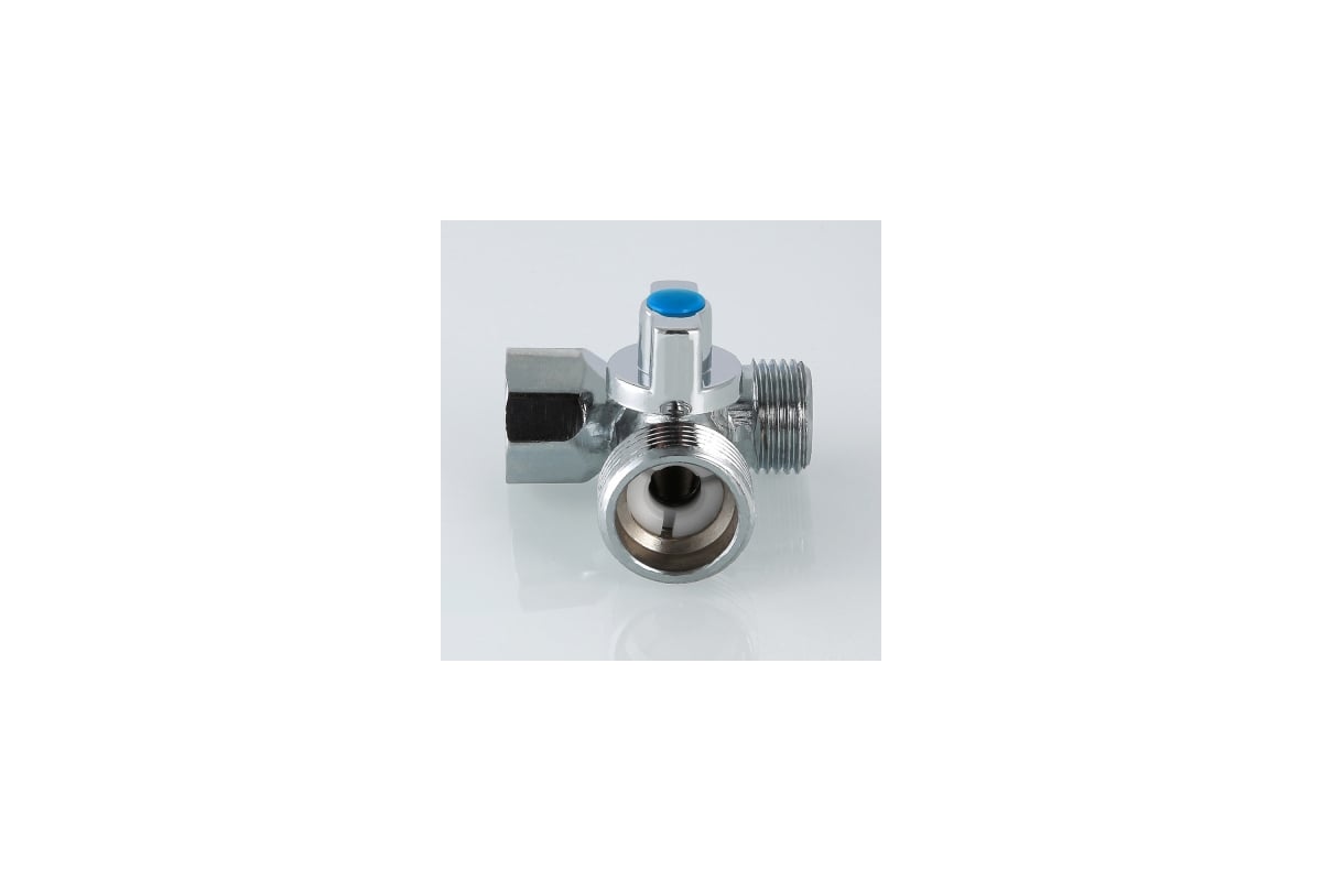 Шаровой кран для подключения сантехнических приборов 1/2х3/4х1/2 Valtec VT.256.N.04