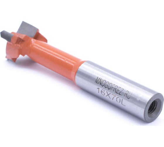 Сверло чашечное четырехзаходное по дереву FT120203L (16х70 мм; хв-к 10 мм; левое вращение) МНОГОФРЕЗ 6593