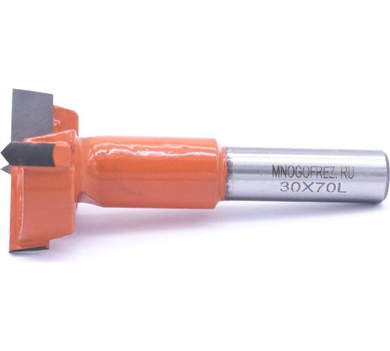 Сверло чашечное четырехзаходное по дереву FT120216L (30х70 мм; хв-к 10 мм; левое вращение) МНОГОФРЕЗ 6603