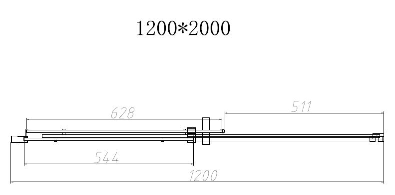 Душевая дверь Vincea Dice VDS-4D120CLB 120x200 черный, прозрачная