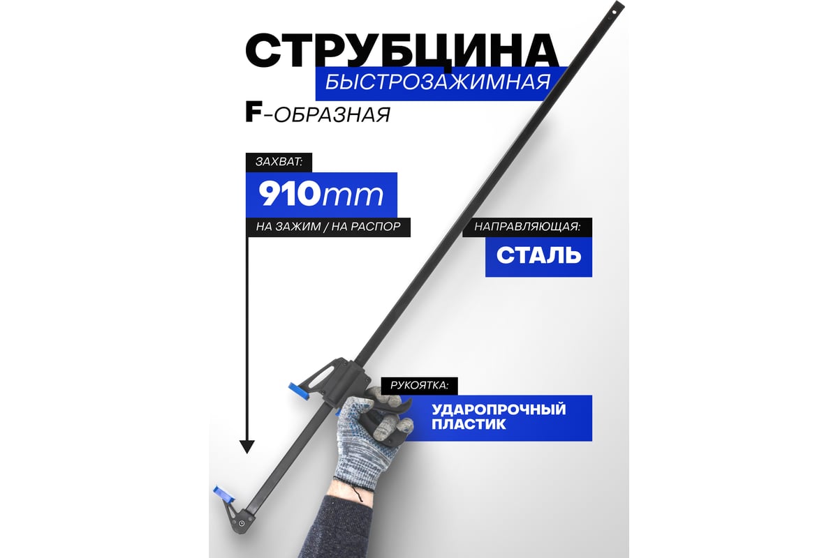 Струбцина быстрозажимная Forsage 36"(max захват-910мм) F-64295(49095)
