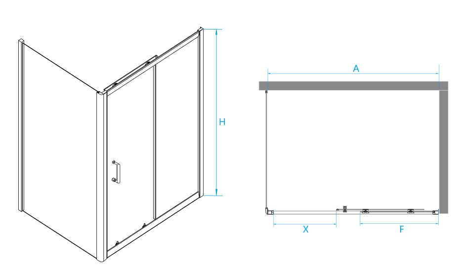 Душевой уголок RGW Passage PA-74 (PA-14B + Z-050-2B) 100x90, прозрачное, черный, 410874109-14