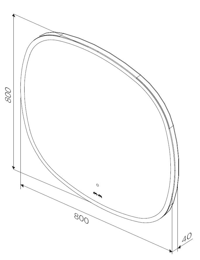 Зеркало Am.Pm Func 80 см, с подсветкой M8FMOX0801WGS