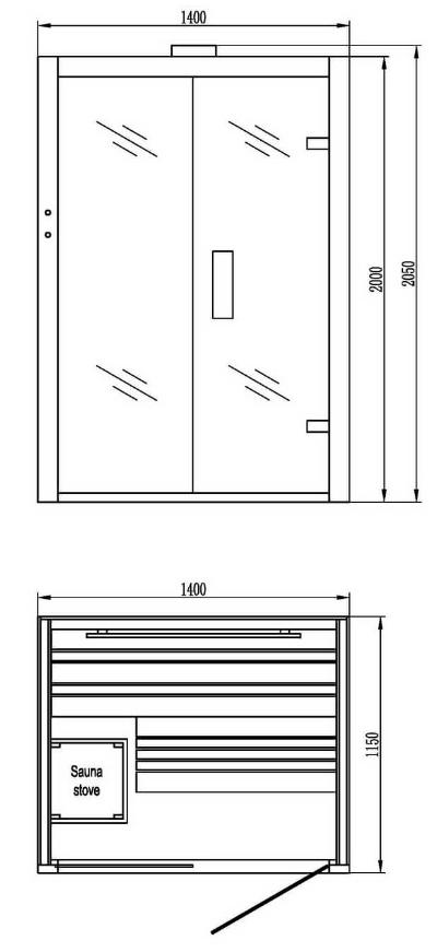 Финская сауна Orans SPA Natural SN-98101S 140x115 черный