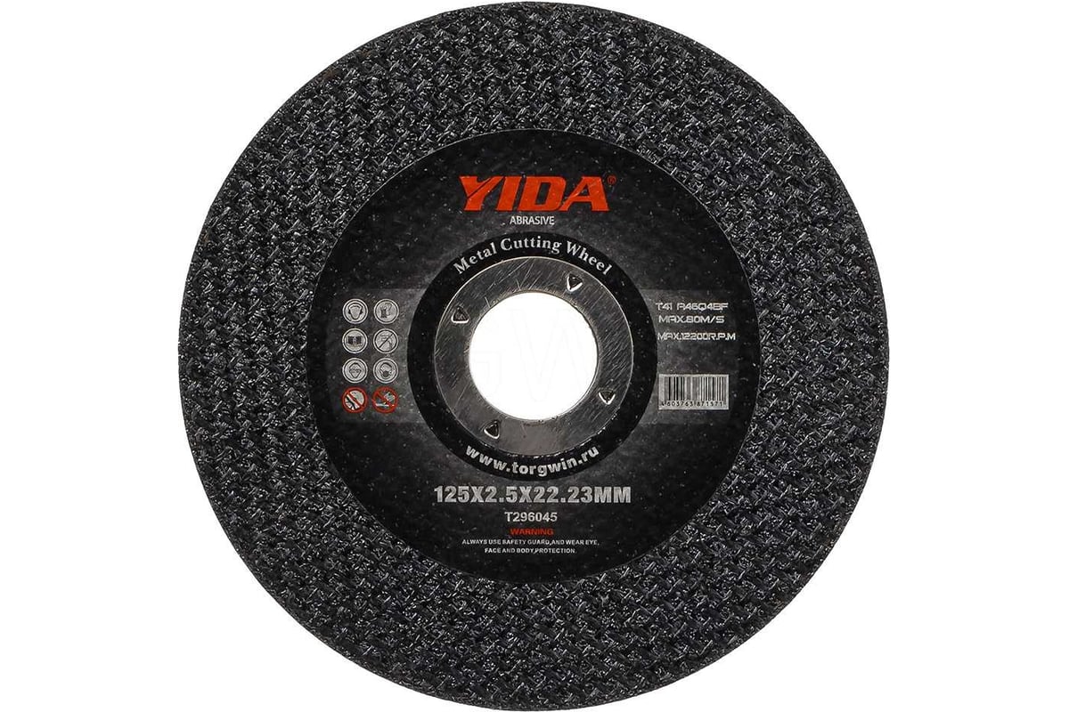 Круг отрезной абразивный по металлу 125x2.5х22.2 мм YIDA TORGWIN T296045