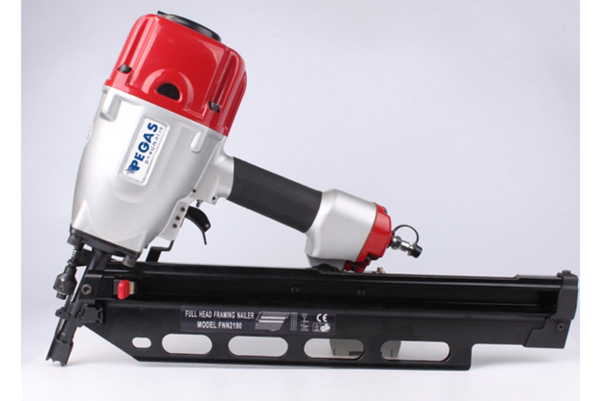 Пневматический гвоздезабивной реечный пистолет Pegas Pneumatic FNN9021 с регулятором 1020