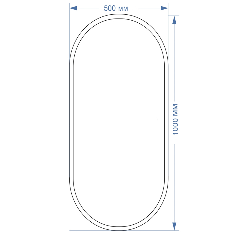 Зеркало Azario Виола лофт 50x100 см