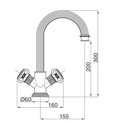 Смеситель для раковины Bugnatese Olimp OLIMP-LS2-01-O хром