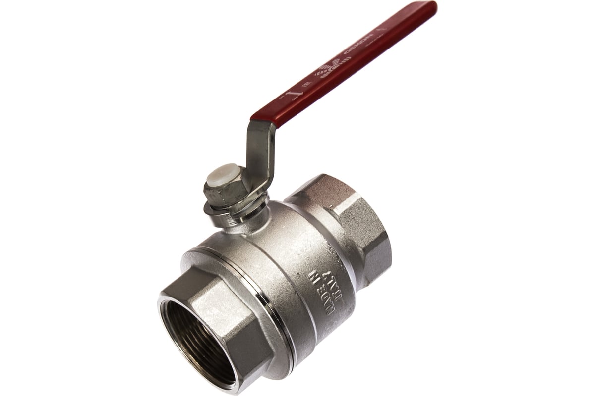 Шаровый кран Gekon хромированный с резьбой 1 1/2", ручка-рычаг GK 550 112