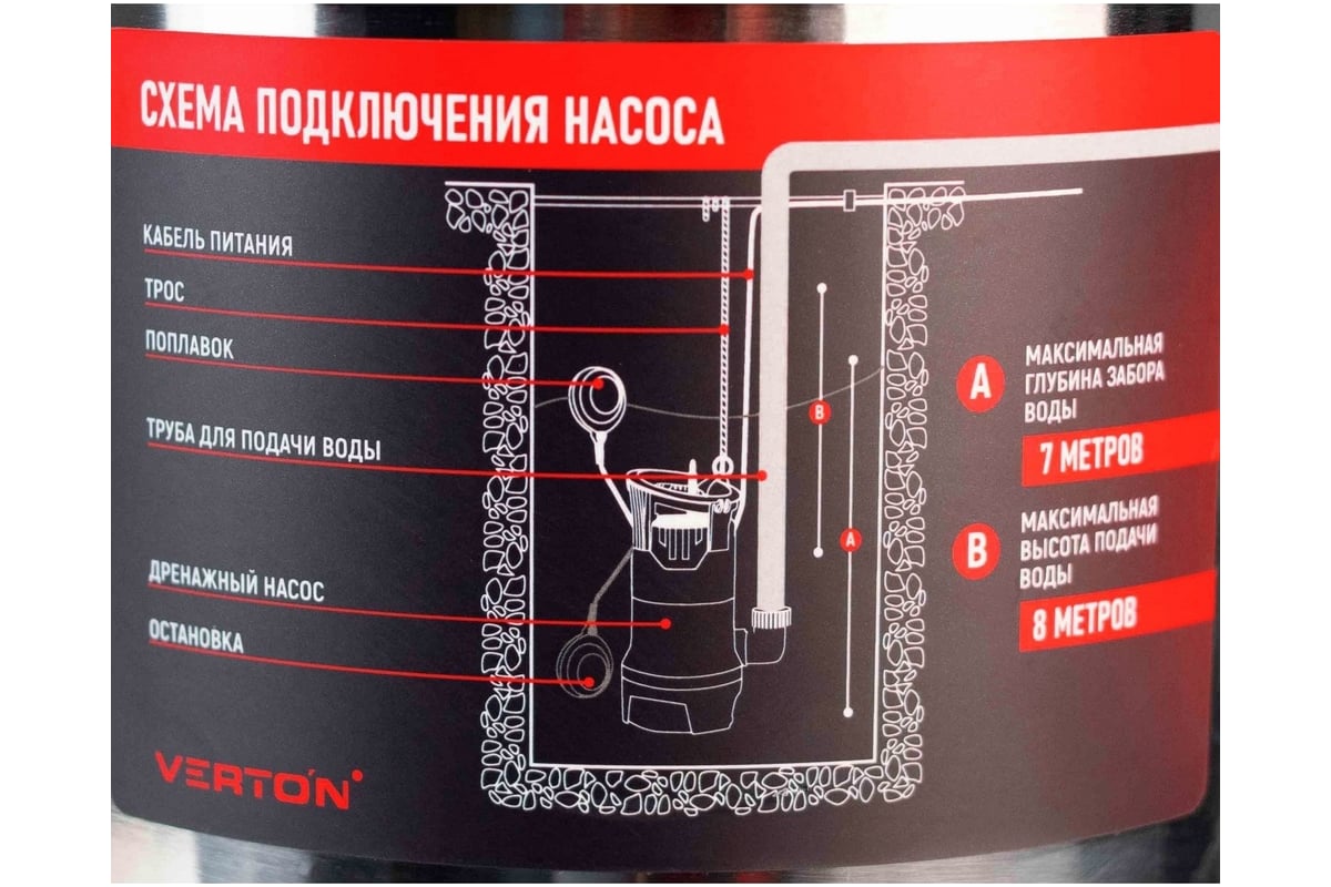 Дренажный насос для грязной воды Verton AQUA DP750/35SE 01.14140.14162