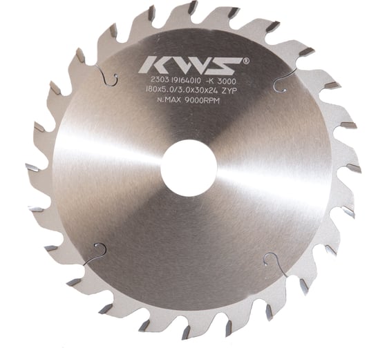Диск пильный пазовый KWS 180х30х5.0х24T ZYP 3000 05030-251109