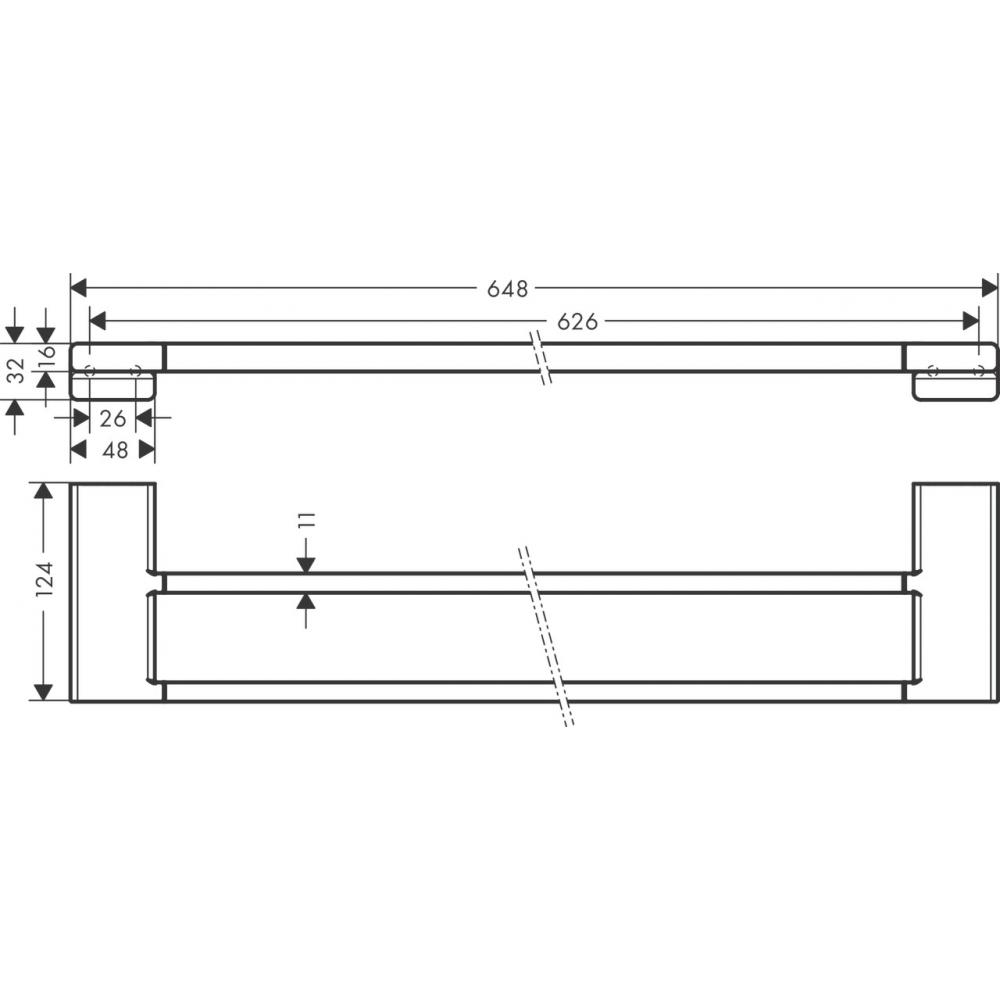 Полотенцедержатель Hansgrohe AddStoris 41743140 шлифованная бронза