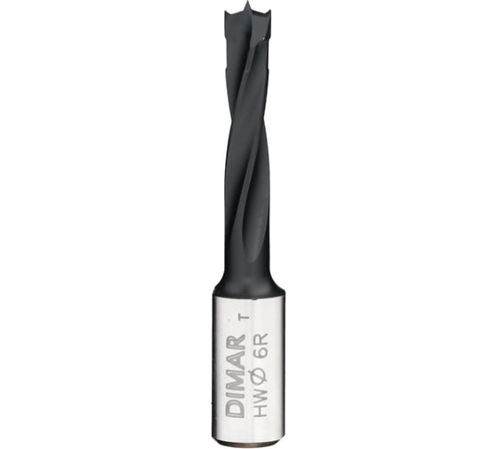 Сверло глухое правое 4 флейты (6x30 мм; L57.5 мм; хвостовик 10x20 присадка) Dimar 2014077