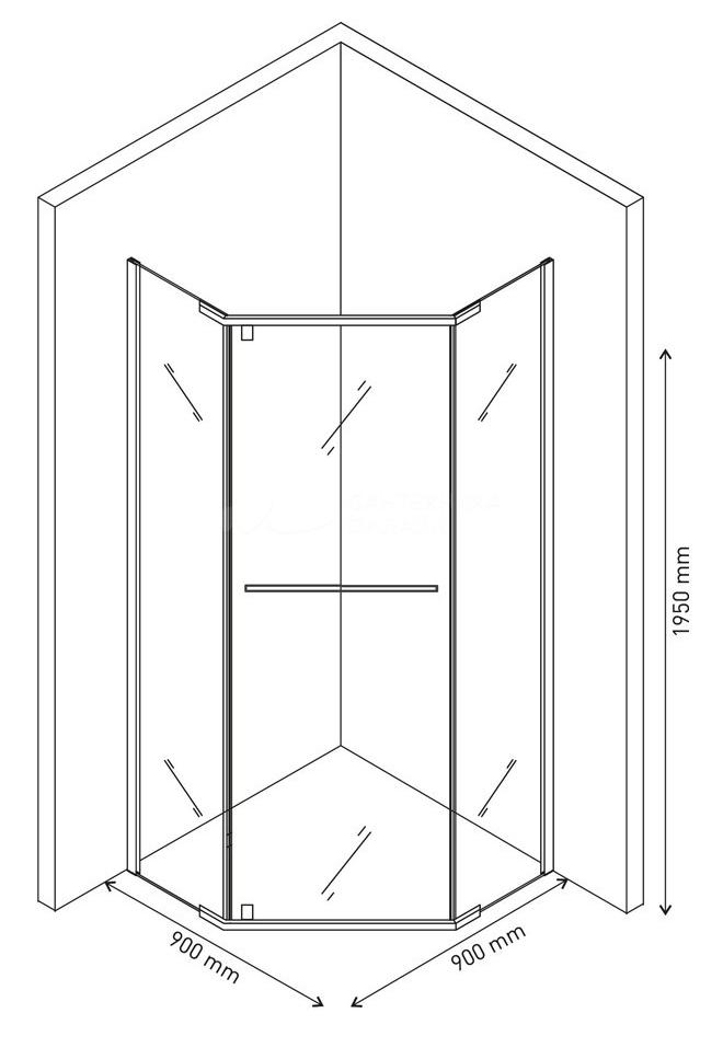 Душевой уголок Cerutti Chika ZP91B 90x90 прозрачный, черный