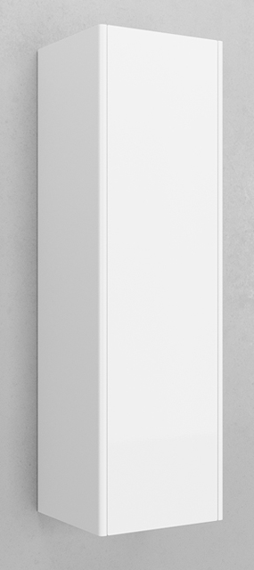 Шкаф пенал Velvex Klaufs 110 см белый глянец
