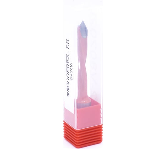 Сверло присадочное монолитное сквозное ZY-V110202L (6х70 мм; хв-к 10 мм; левое вращение) МНОГОФРЕЗ 6579