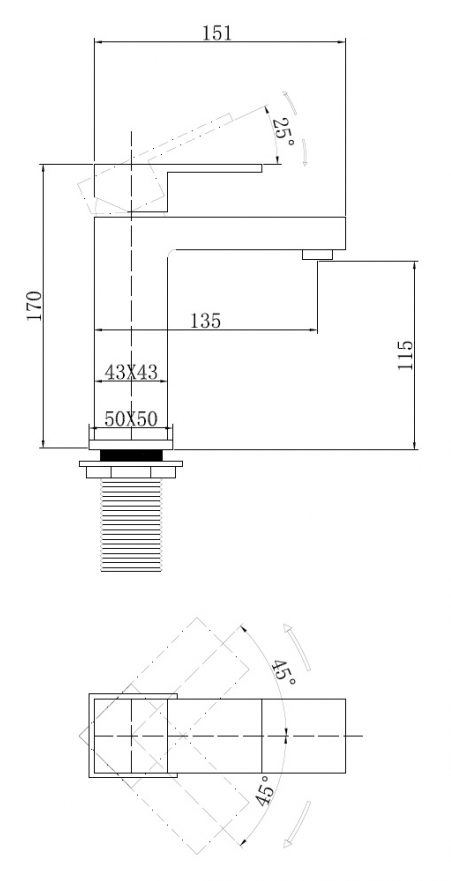 Смеситель для раковины Abber Daheim AF8210B матовый черный